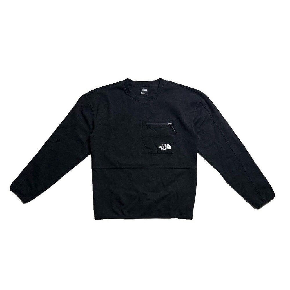 The North Face Men’s Black Crewneck Sweatshirt Zip Pocket Size Small